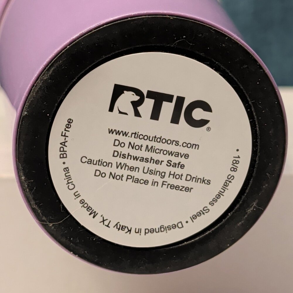 NEW RTIC 20oz Ceramic Lined Tumbler | Lavender Glitter | Everyday Straw Lid - Picture 5 of 16